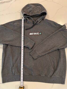 Nike Men's Charcoal Gray 'Just Do It.' Pullover Hoodie